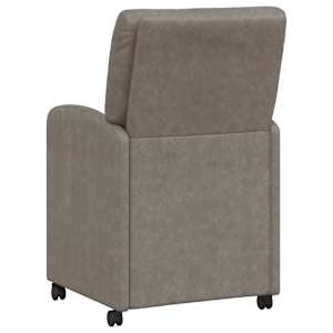 Jídelní židle na kolečkách s koly 2 pcs Šedá 57 x 67 x 95 cm - obrázek 6
