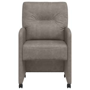 Jídelní židle na kolečkách s koly 2 pcs Šedá 57 x 67 x 95 cm - obrázek 4