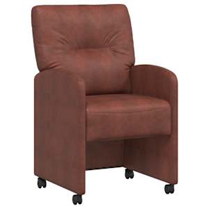 Jídelní židle na kolečkách 2 pcs Lesklá hnědá 57 x 67 x 95 cm - obrázek 2