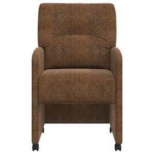 Jídelní židle na kolečkách s koly 2 pcs Hnědá 57 x 67 x 95 cm - obrázek 4