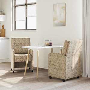 Jídelní židle na kolečkách 2 pcs Světle šedá 57 x 67 x 95 cm - obrázek 3