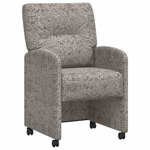 vidaXL Ratastega S&ouml;&ouml;gi-toolid 2 tk Tehisnaha Suede Helehall