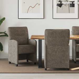 Jídelní židle na kolečkách 2 pcs Tmavě šedá 57 x 67 x 95 cm - obrázek 1