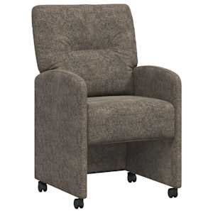 vidaXL Ratastega S&ouml;&ouml;gi-toolid 2 tk Tehisnaha Suede Tumehall