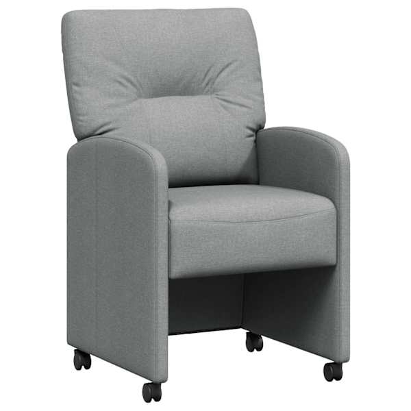 vidaXL Ratastega S&ouml;&ouml;gi-toolid 2 tk kangas Helehall 57 x 67 x 95 cm