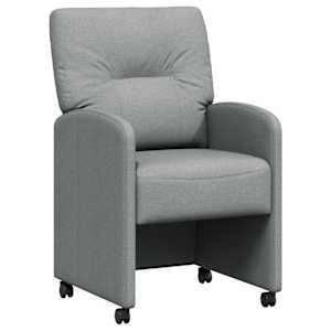 Jídelní židle na kolečkách 2 pcs Světle šedá 57 x 67 x 95 cm - obrázek 2
