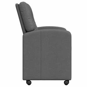 Jídelní židle na kolečkách 2 pcs Tmavě šedá 57 x 67 x 95 cm - obrázek 5