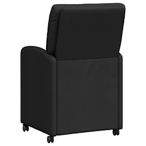 Jídelní židle na kolečkách 2 pcs Černá 57 x 67 x 95 cm textil - obrázek 6