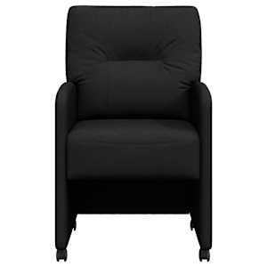 Jídelní židle na kolečkách 2 pcs Černá 57 x 67 x 95 cm textil - obrázek 4