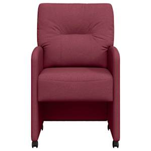Jídelní židle na kolečkách 2 pcs vínová červená 57 x 67 x 95 cm - obrázek 4