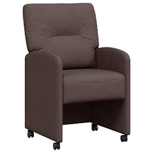 Jídelní židle na kolečkách 2 pcs Tmavě hnědá 57 x 67 x 95 cm - obrázek 2