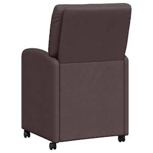Jídelní židle na kolečkách 2 pcs Tmavě hnědá 57 x 67 x 95 cm - obrázek 6