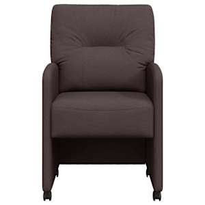 Jídelní židle na kolečkách 2 pcs Tmavě hnědá 57 x 67 x 95 cm - obrázek 4