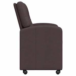 Jídelní židle na kolečkách 2 pcs Tmavě hnědá 57 x 67 x 95 cm - obrázek 5