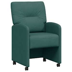 vidaXL Ratastega S&ouml;&ouml;gi-toolid 2 tk kangas Tumeroheline 57 x 67 x 95 cm