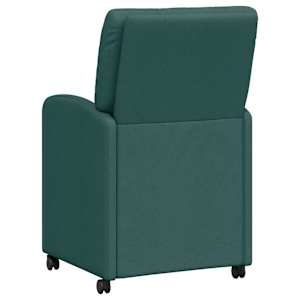 Jídelní židle na kolečkách 2 pcs Tmavě zelená 57 x 67 x 95 cm - obrázek 6