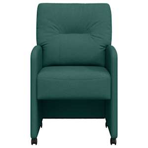 Jídelní židle na kolečkách 2 pcs Tmavě zelená 57 x 67 x 95 cm - obrázek 4