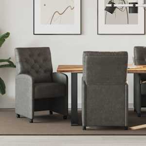 Jídelní židle na kolečkách s koly 2 pcs Černá 58 x 67 x 97 cm - obrázek 1
