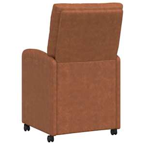 Jídelní židle na kolečkách s koly 2 pcs Hnědá 58 x 67 x 97 cm - obrázek 6