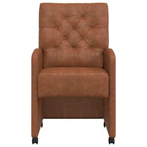 Jídelní židle na kolečkách s koly 2 pcs Hnědá 58 x 67 x 97 cm - obrázek 4