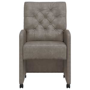Jídelní židle na kolečkách s koly 2 pcs Šedá 58 x 67 x 97 cm - obrázek 4