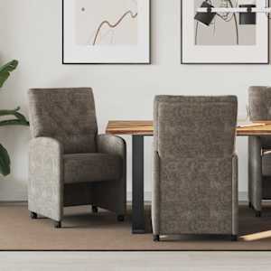 Jídelní židle na kolečkách 2 pcs Tmavě šedá 58 x 67 x 97 cm - obrázek 1