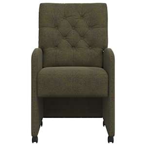 Jídelní židle na kolečkách 2 pcs Armádní zelená 58 x 67 x 97 cm - obrázek 4