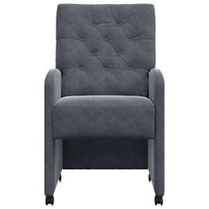Jídelní židle na kolečkách 2 pcs Tmavě šedá 58 x 67 x 97 cm - obrázek 4
