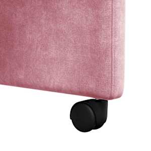 Jídelní židle na kolečkách 2 pcs Růžová 58 x 67 x 97 cm samet - obrázek 9