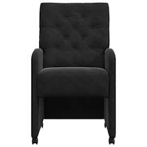 Jídelní židle na kolečkách 2 pcs Černá 58 x 67 x 97 cm samet - obrázek 4