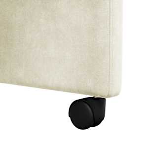 Jídelní židle na kolečkách 2 pcs Krémová 58 x 67 x 97 cm samet - obrázek 9