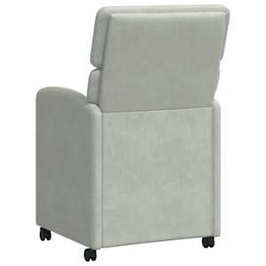 Jídelní židle na kolečkách 2 pcs Světle šedá 58 x 65 x 98 cm - obrázek 6