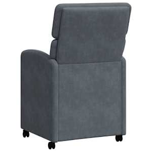 Jídelní židle na kolečkách 2 pcs Tmavě šedá 58 x 65 x 98 cm - obrázek 6