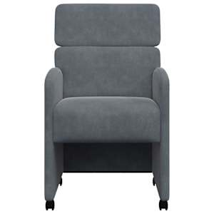 Jídelní židle na kolečkách 2 pcs Tmavě šedá 58 x 65 x 98 cm - obrázek 4