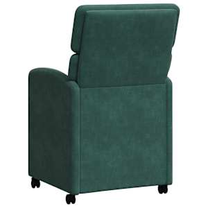 Jídelní židle na kolečkách 2 pcs Tmavě zelená 58 x 65 x 98 cm - obrázek 6