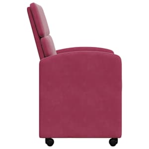 Jídelní židle na kolečkách 2 pcs vínová červená 58 x 65 x 98 cm - obrázek 5