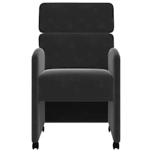 Jídelní židle na kolečkách 2 pcs Černá 58 x 65 x 98 cm samet - obrázek 4