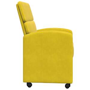 Jídelní židle na kolečkách 2 pcs Žlutá 58 x 65 x 98 cm samet - obrázek 5