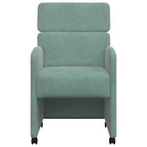 Jídelní židle na kolečkách 2 pcs mořská zeleň 58 x 65 x 98 cm - obrázek 4