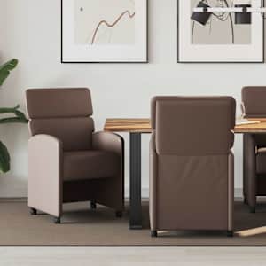 Jídelní židle na kolečkách s koly 2 pcs Hnědá 58 x 65 x 98 cm - obrázek 1