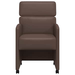 Jídelní židle na kolečkách s koly 2 pcs Hnědá 58 x 65 x 98 cm - obrázek 4