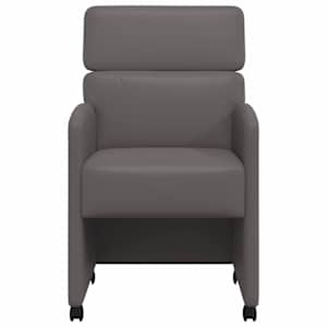 Jídelní židle na kolečkách s koly 2 pcs Šedá 58 x 65 x 98 cm - obrázek 4