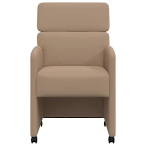 Jídelní židle na kolečkách 2 pcs Cappuccino 58 x 65 x 98 cm - obrázek 4