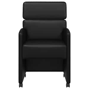 Jídelní židle na kolečkách s koly 2 pcs Černá 58 x 65 x 98 cm - obrázek 4