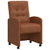 vidaXL Ratastega S&ouml;&ouml;gi-toolid 2 tk Kunstnahk Pruun 58 x 67 x 97 cm