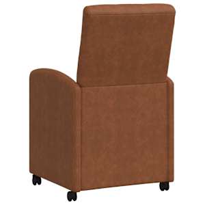 Jídelní židle na kolečkách s koly 2 pcs Hnědá 58 x 67 x 97 cm - obrázek 6
