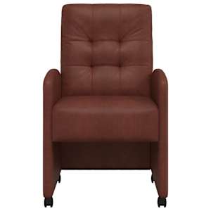 Jídelní židle na kolečkách 2 pcs Lesklá hnědá 58 x 67 x 97 cm - obrázek 4