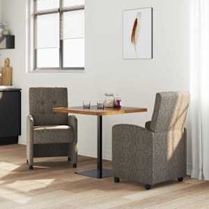 Jídelní židle na kolečkách 2 pcs Tmavě šedá 58 x 67 x 97 cm - obrázek 3