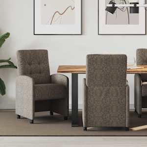 Jedilni stoli s kolesi 2 pcs Temno siva 58 x 67 x 97 cm