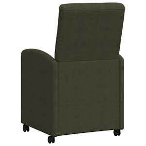 Jídelní židle na kolečkách 2 pcs Armádní zelená 58 x 67 x 97 cm - obrázek 6